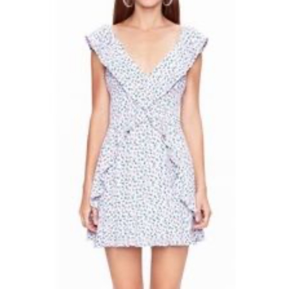 AFRM Purple Floral Ruffle Mini Dress - Picture 7 of 7